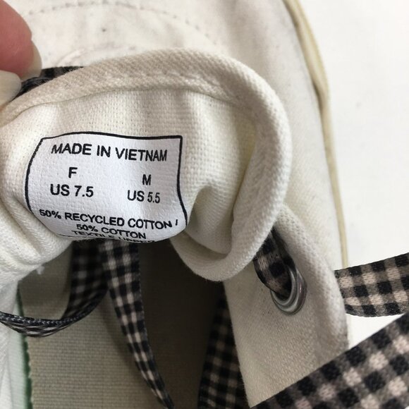 Everlane Tread White Canvas Lace Up Sneakers Size 7.5 - Picture 7 of 11